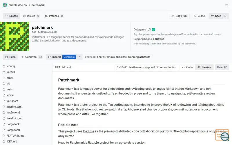 Screenshot of Patchmark
