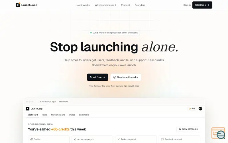 Screenshot of LaunchLoop