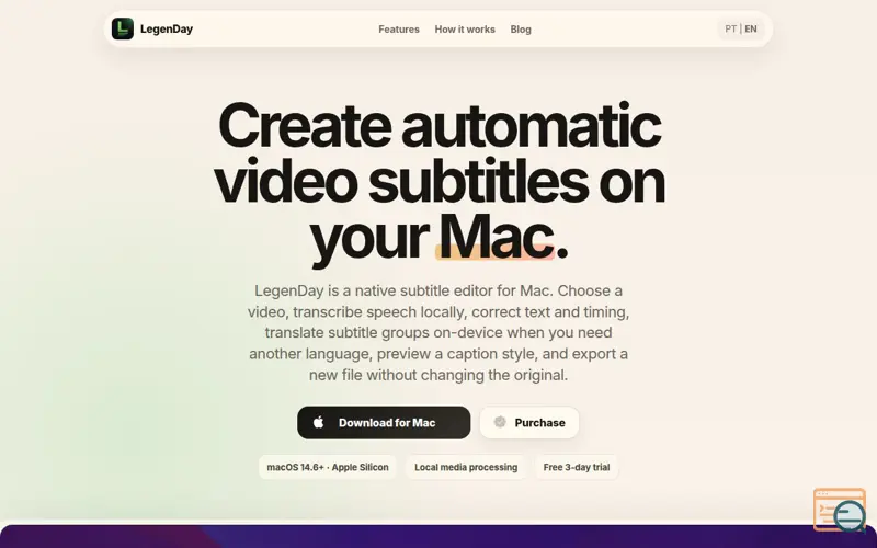 Screenshot of Subtitle Editor for Mac | LegenDay
