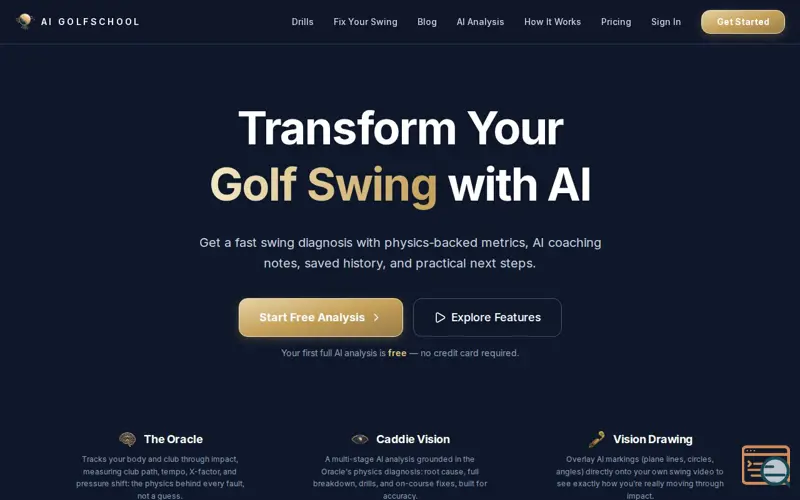 Screenshot of Ai Golf School