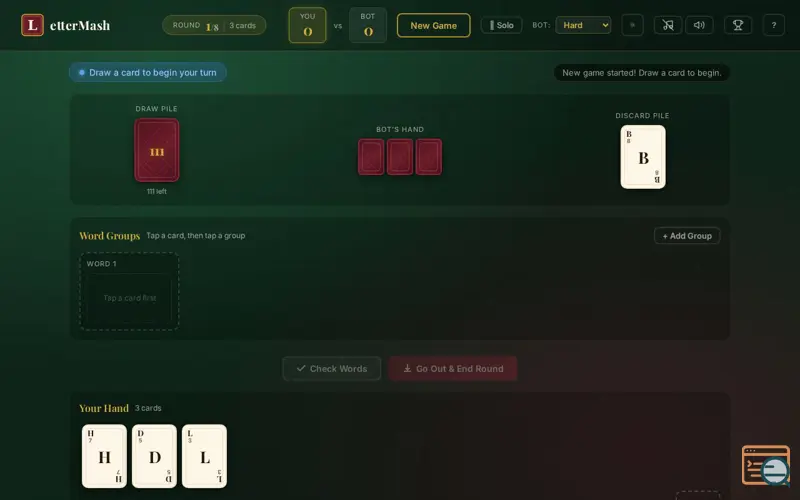 Screenshot of LetterMash