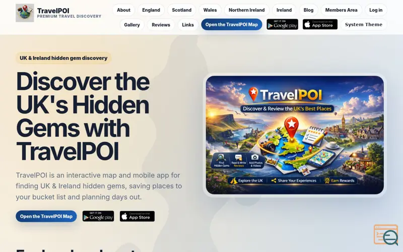Screenshot of TravelPOI