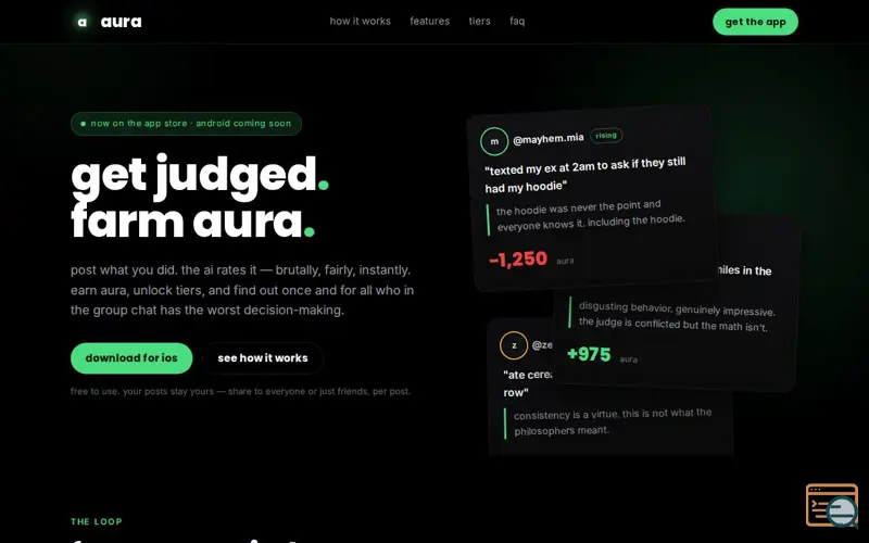 Screenshot of Aura