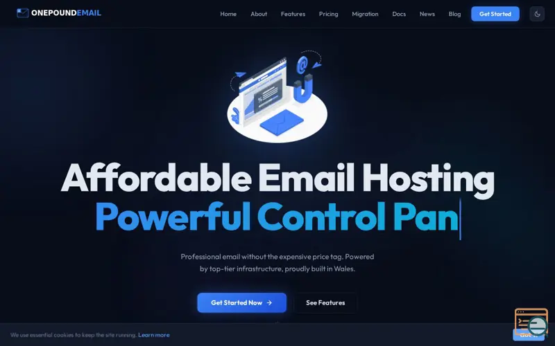 Screenshot of OnePoundEmail