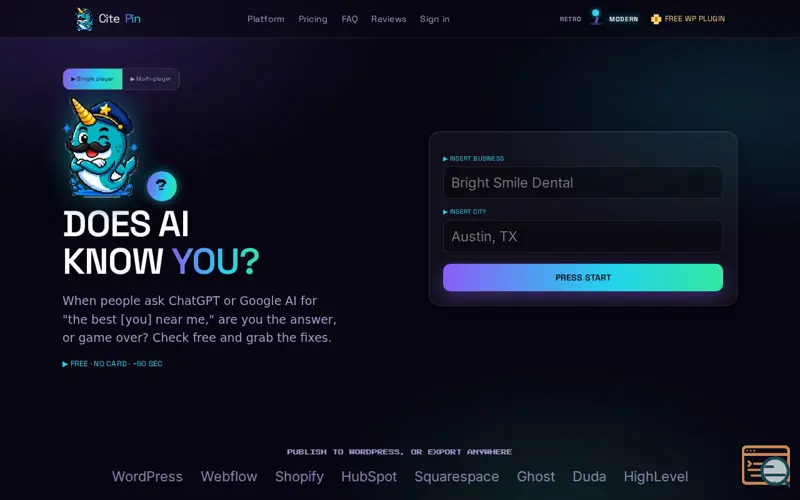 Screenshot of Get your business on CHATGPT & AI search