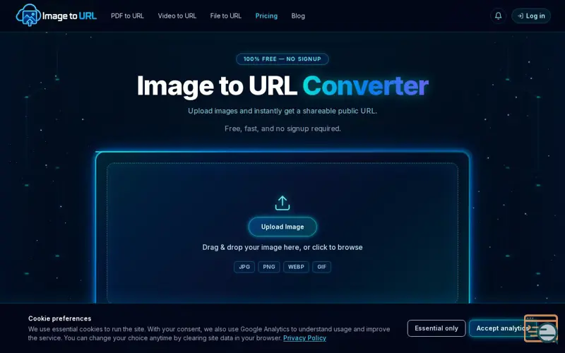 Screenshot of ImageToURLs, a launch using GoodAITools