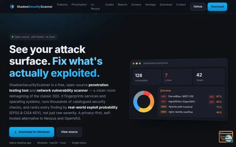 Screenshot of ShadowSecurityScanner