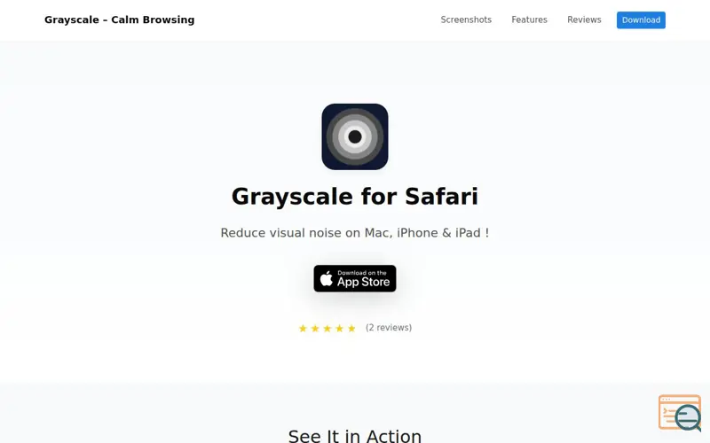 Screenshot of Grayscale for Safari