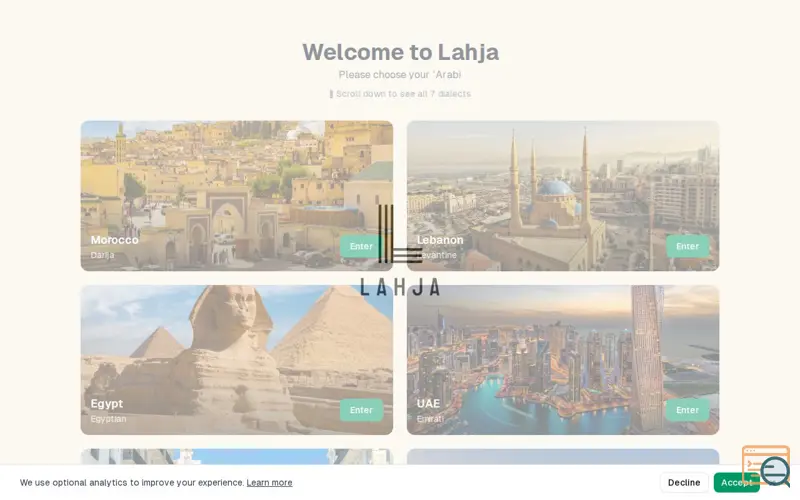 Screenshot of Lahja