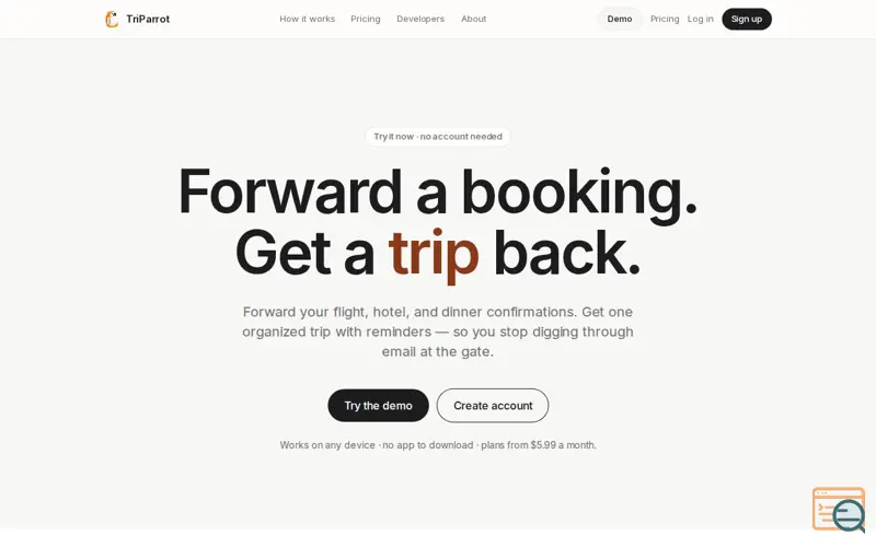 Screenshot of TriParrot