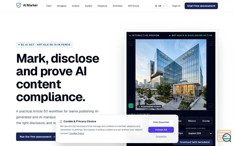 Screenshot of AI Marker