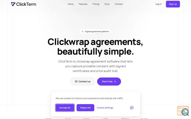 Screenshot of ClickTerm