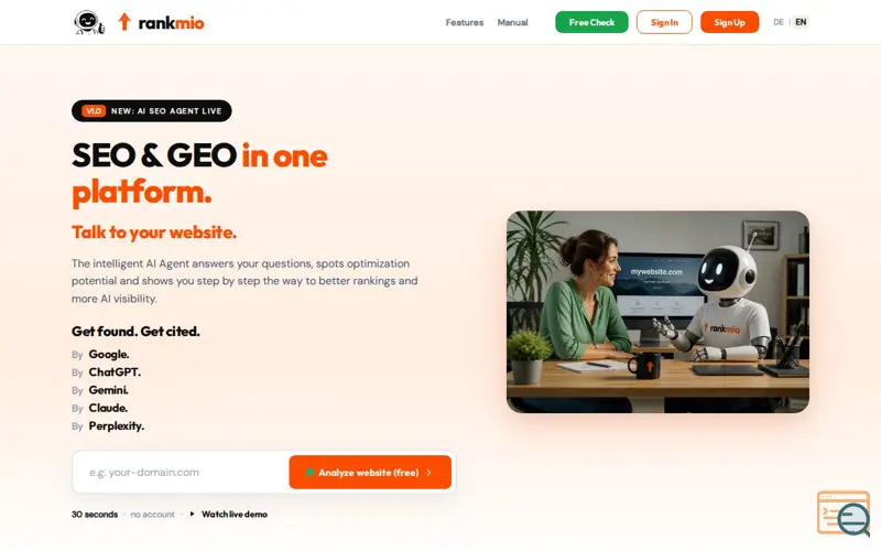 Screenshot of Rankmio SEO GEO Content Studio 