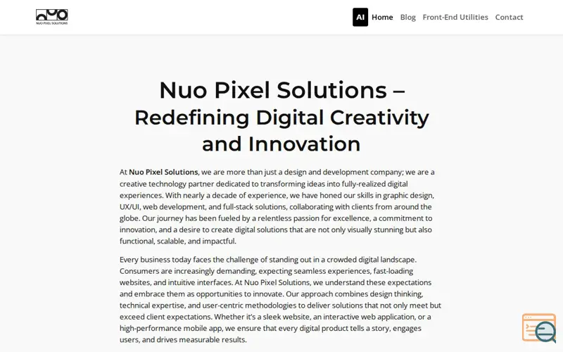 Screenshot of Design, UX/UI, Web & App Development