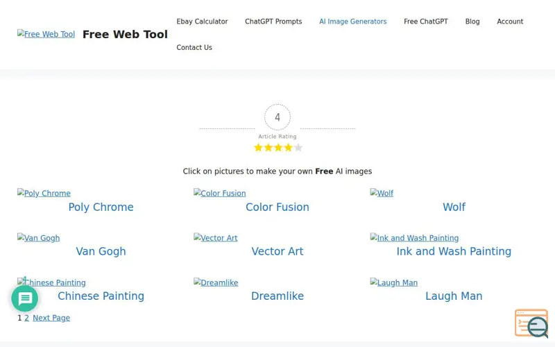 Screenshot of FreeWebToolHub
