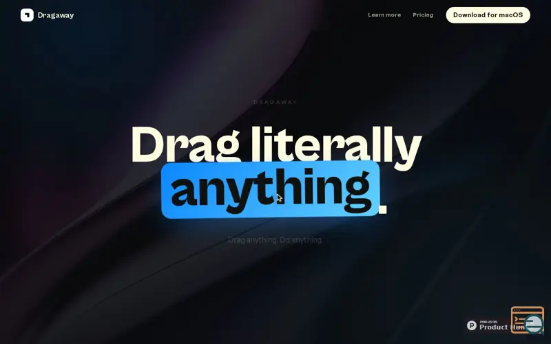 Screenshot of Dragaway — Drag anything. Do anything.