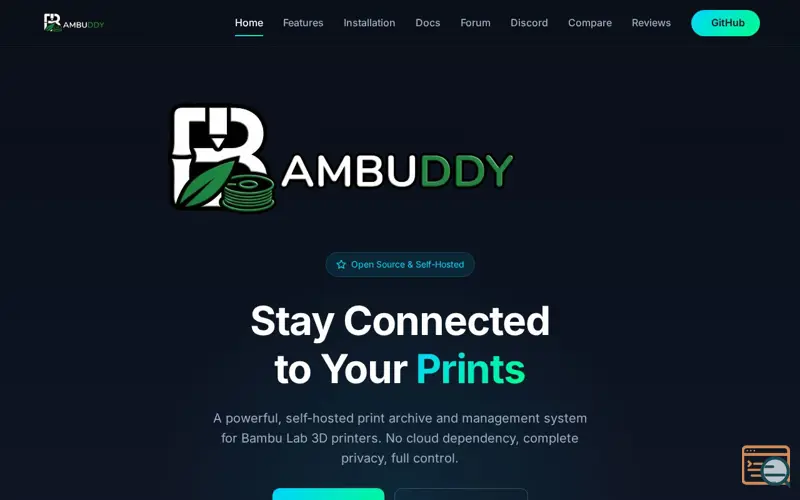 Screenshot of BamBuddy