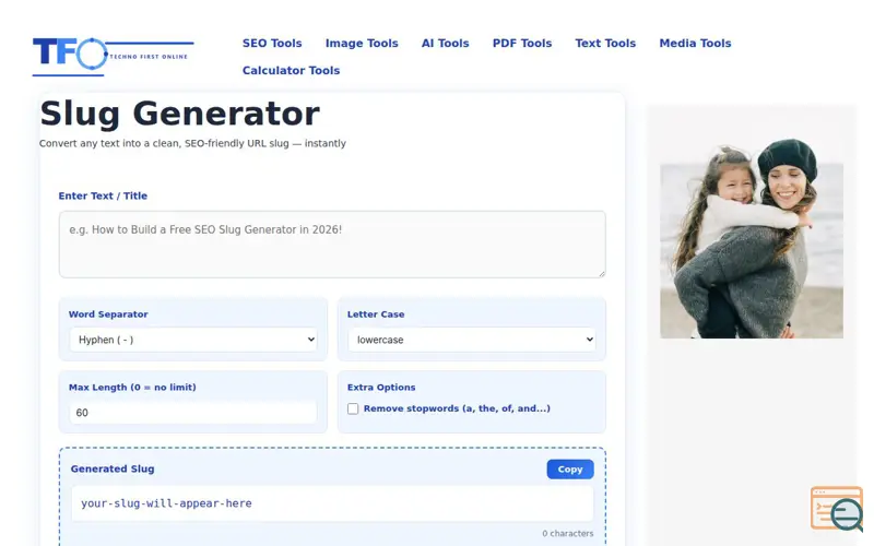 Screenshot of slug-generator/