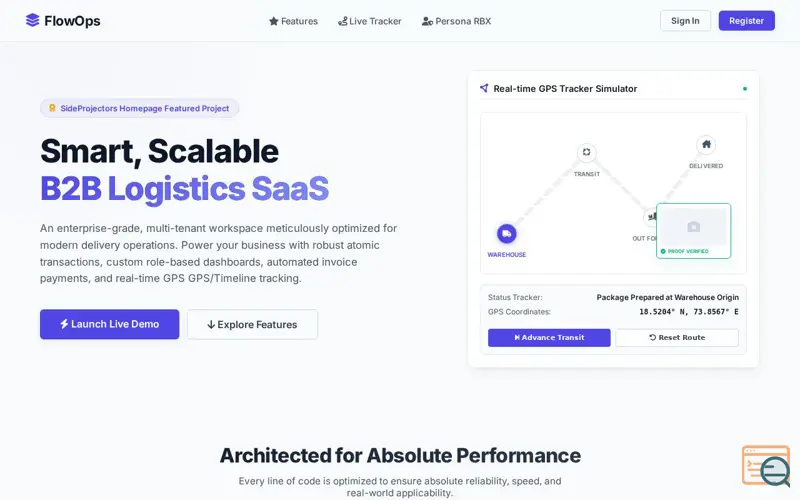 Screenshot of FlowOps