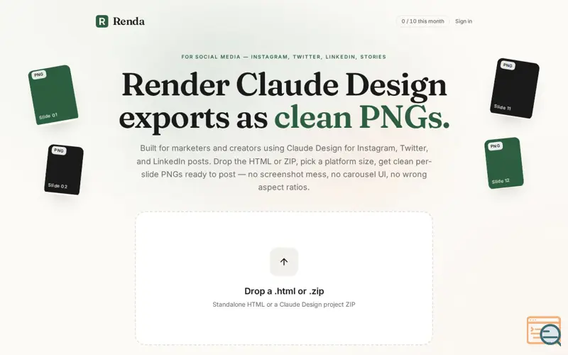 Screenshot of Renda