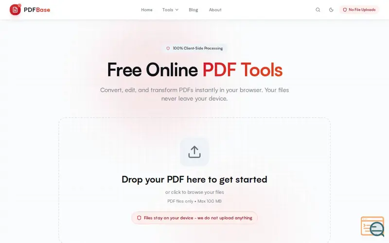 Screenshot of PDFBase