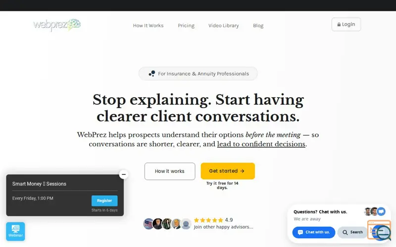 Screenshot of Video Marketing for Financial Advisors