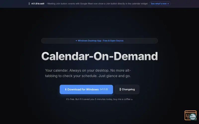 Screenshot of Calendar-On-Demand