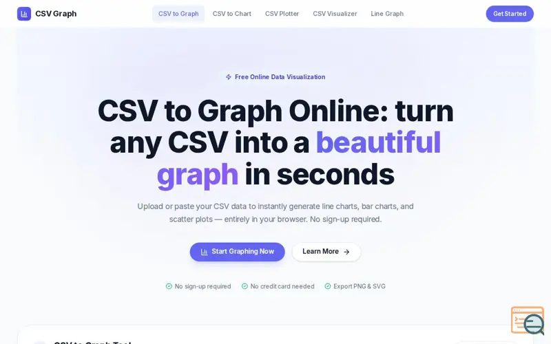 Screenshot of CSV Graph