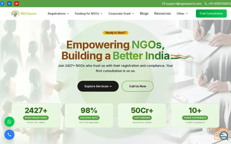 Screenshot of NGOExperts