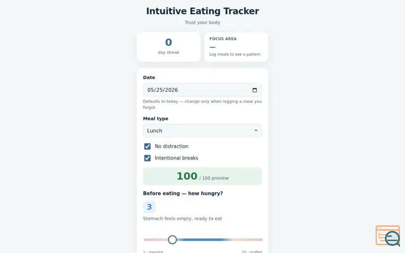 Screenshot of Intuitive Eating