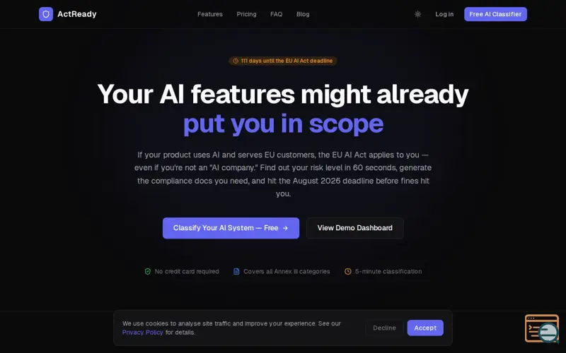 Screenshot of ActReady