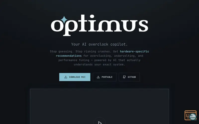 Screenshot of Optimus