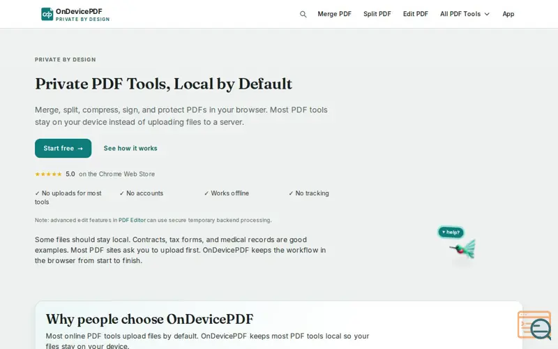 Screenshot of OnDevicePDF
