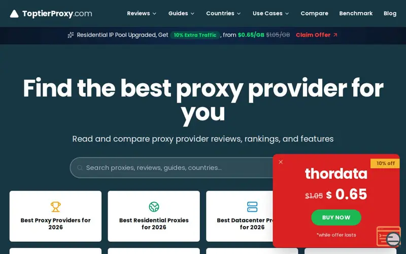 Screenshot of TopTierProxy
