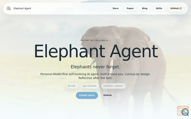 Screenshot of Elephant Agent
