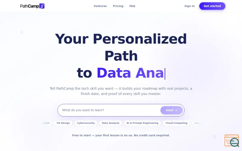 Screenshot of PathCamp