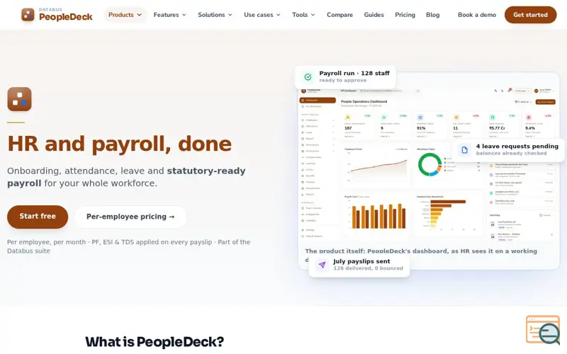 Screenshot of PeopleDeck
