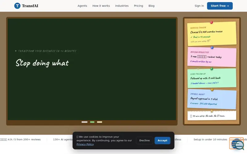 Screenshot of TransfAI