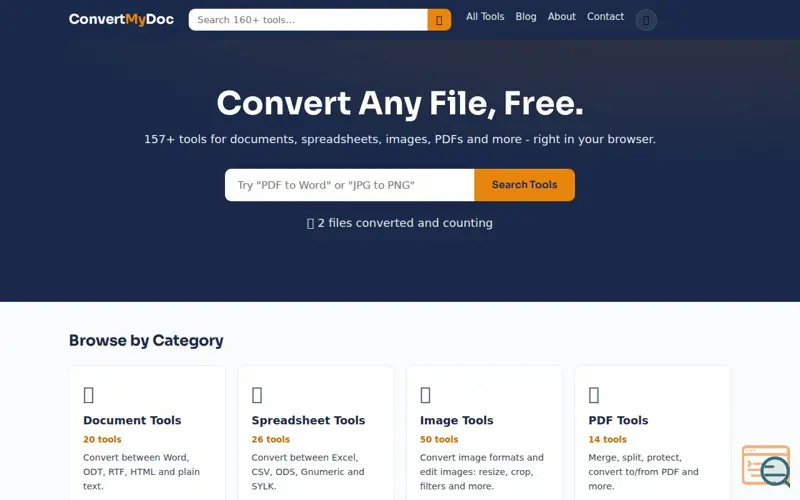 Screenshot of ConvertMyDoc