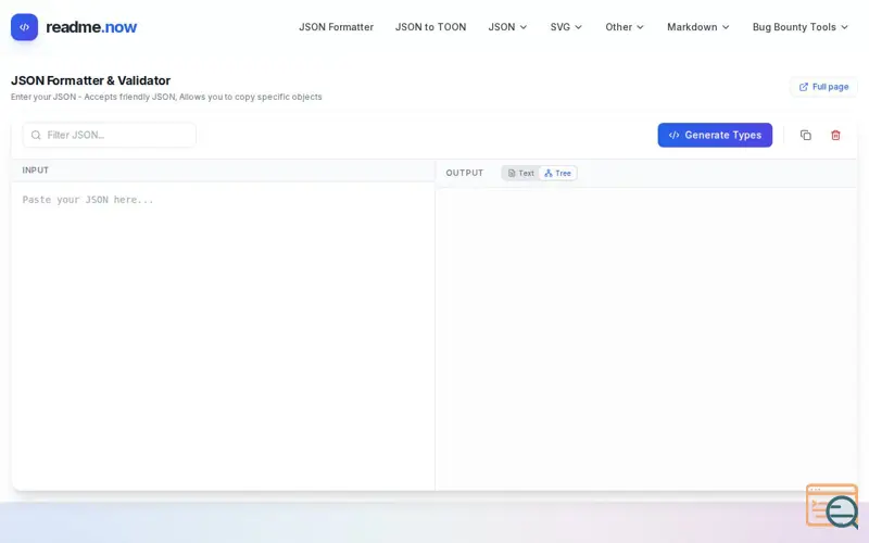 Screenshot of Readme.now