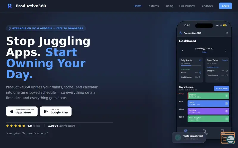 Screenshot of Productive360