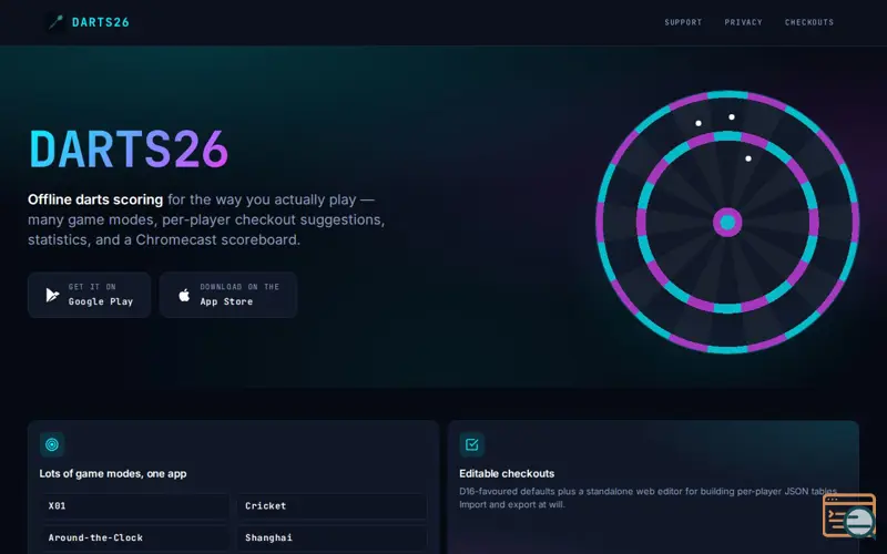 Screenshot of Darts26