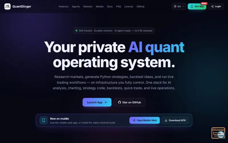 Screenshot of QuantDinger