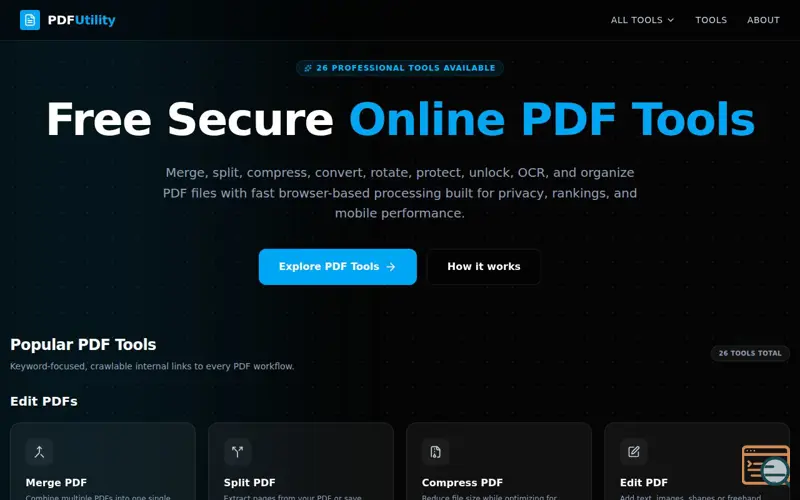 Screenshot of PDF Utility
