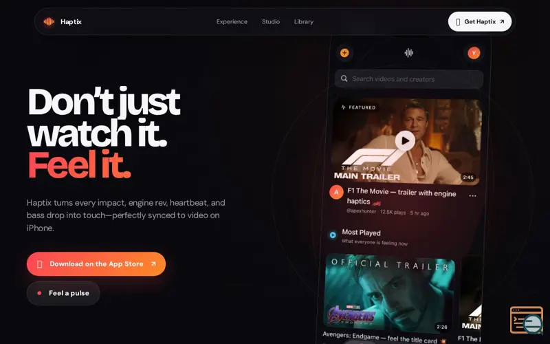 Screenshot of Haptix