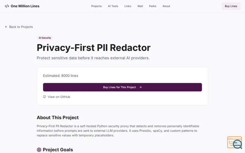Screenshot of Python PII Redactor