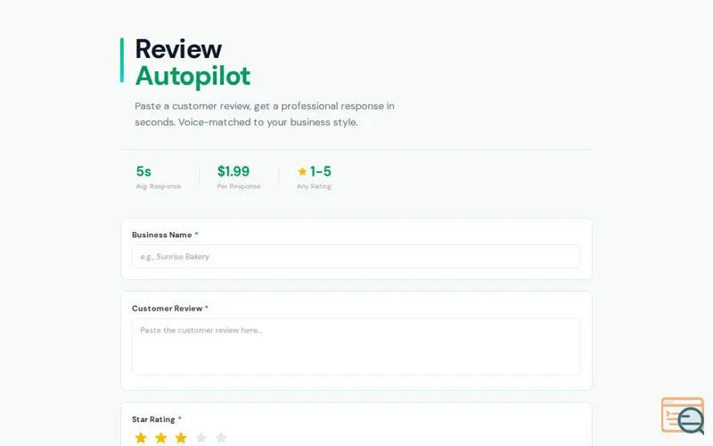 Screenshot of Review Autopilot