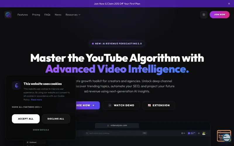 Screenshot of Vidanalyze