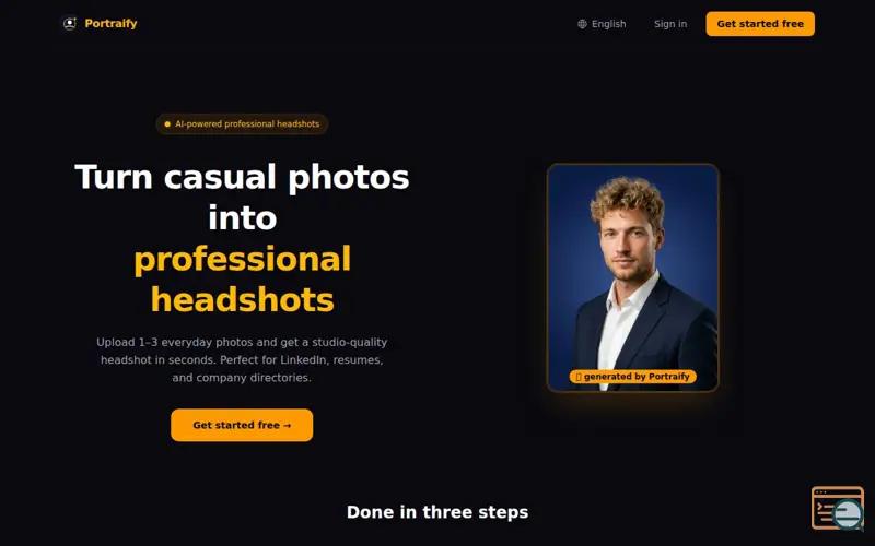 Screenshot of Portraify
