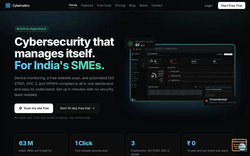 Screenshot of CyberLetics